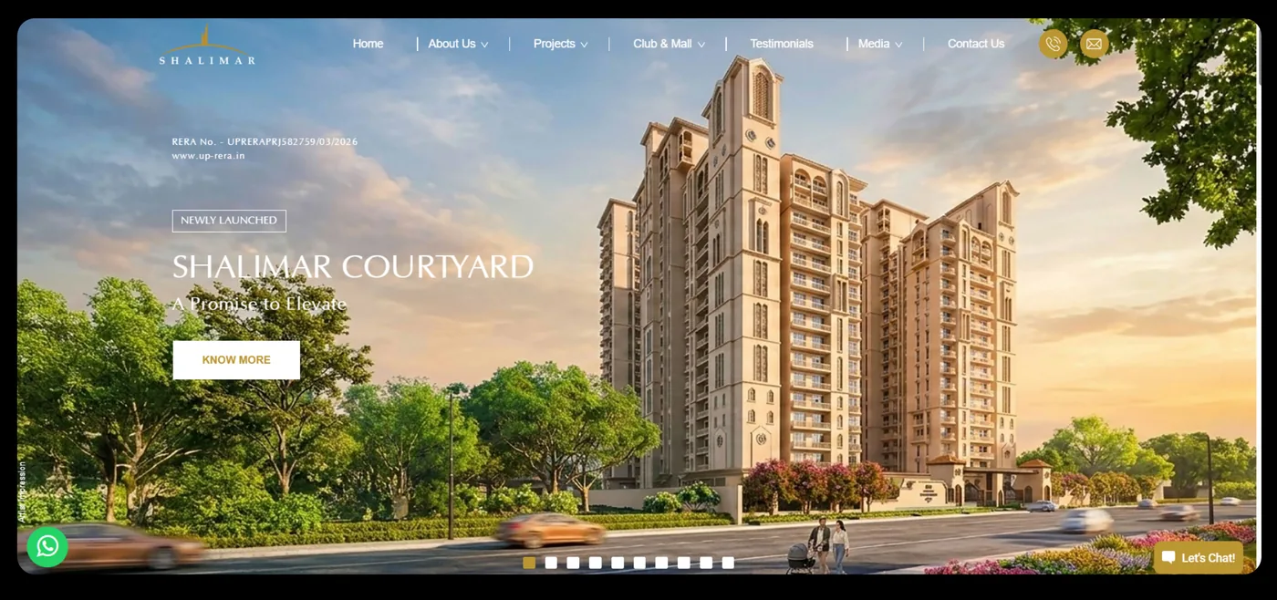 Shalimar Corp Real Estate Website designed by BrandUp Digital Marketing